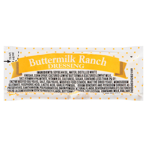 Portion Pac Buttermilk Ranch Packets Dressing, 12 Gram, 200 Per Case